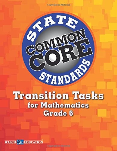 Cover for Transition Tasks for Common Core State Standards, Math Grade 6