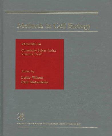 Cover for Methods in Cell Biology, Volume 54