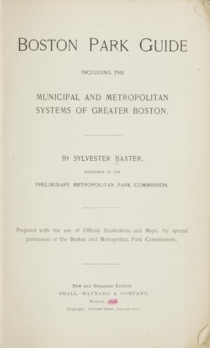 Cover for Boston park guide