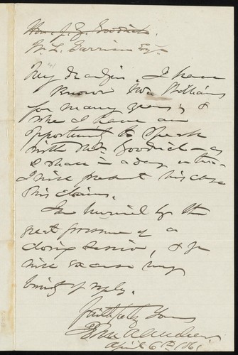 Cover for [Letter to] W.L. Garrison Esq'r, My dear Sir