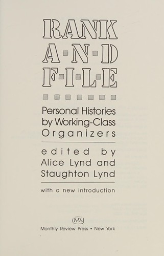 Cover for Rank and file