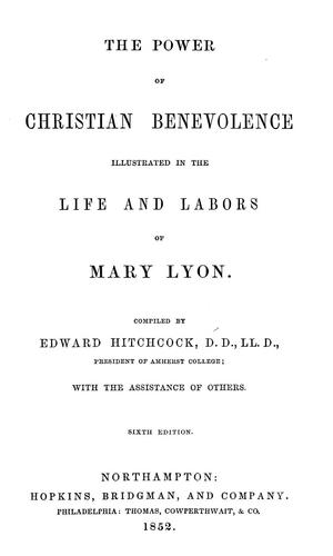 Cover for The power of Christian benevolence