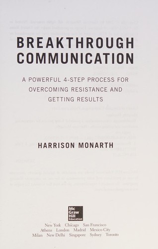 Cover for Breakthrough communication