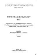 Cover for South Asian Archaeology, 1993