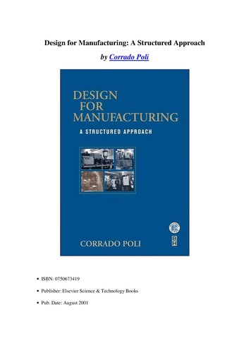 Cover for Design for manufacturing