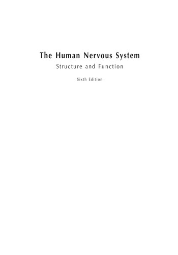 Cover for The human nervous system