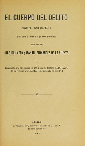 Cover for El cuerpo del delito