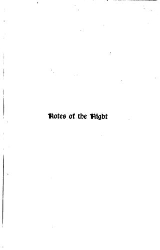 Cover for Notes of the Night: And Other Outdoor Sketches