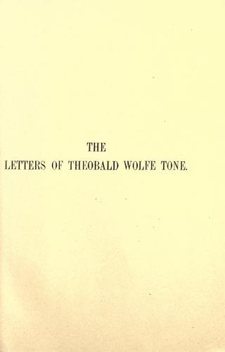 Cover for The letters of Wolfe Tone