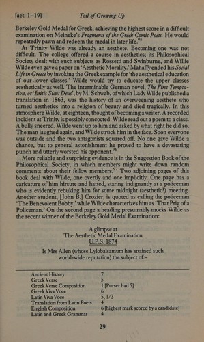 Cover for Oscar Wilde