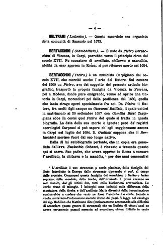 Cover for Pietro Bertacchini e altri musicisti del secolo XVII: (Cont.e delle Annotazioni bio ...