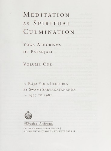 Cover for Meditation as spiritual culmination