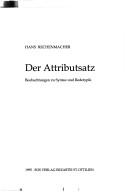 Cover for Der Attributsatz