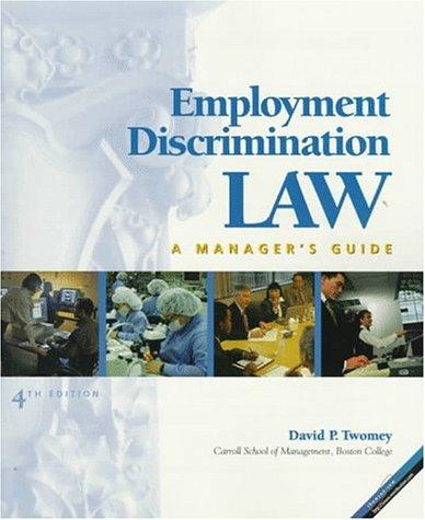 Cover for Employment discrimination law