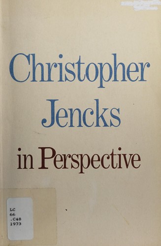 Cover for Christopher Jencks in perspective.