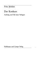 Cover for Der Konkurs