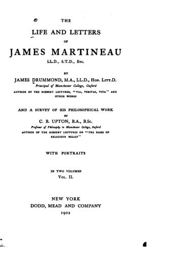 Cover for The Life and Letters of James Martineau