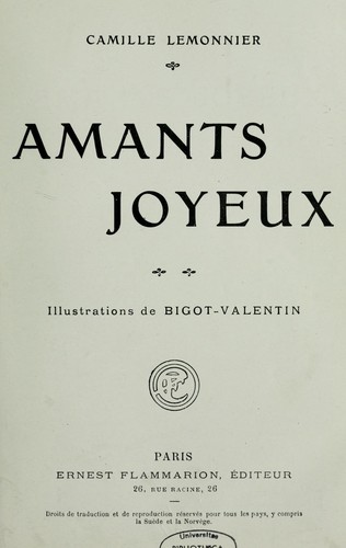 Cover for Amants joyeux