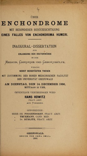 Cover for Über Enchondrome