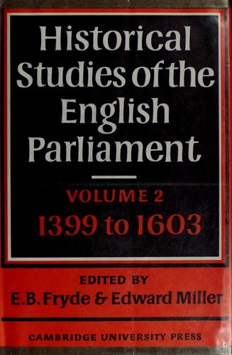 Cover for Historical studies of the English Parliament
