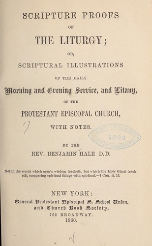 Cover for Scripture proofs of the liturgy ...