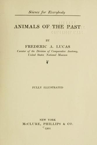 Cover for Animals of the past