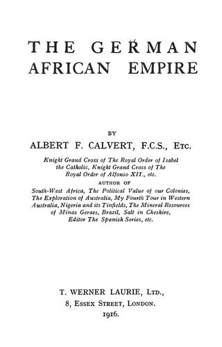 Cover for The German African empire