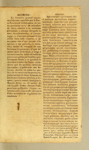 Cover for Decreto