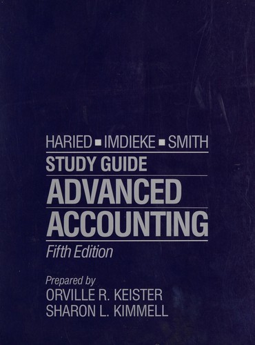 Cover for Study guide to accompany advanced accounting