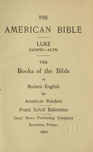 Cover for The American Bible