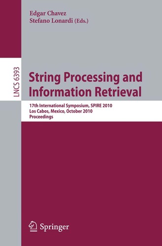 Cover for String processing and information retrieval