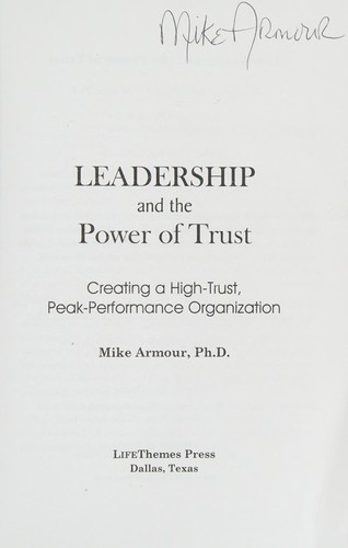 Cover for Leadership and the power of trust