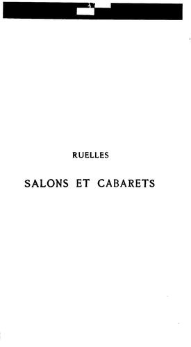 Cover for Ruelles, salons et cabarets