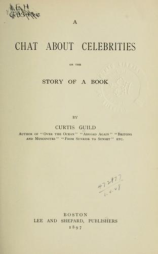 Cover for A chat about celebrities