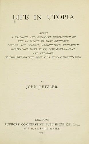 Cover for Life in Utopia