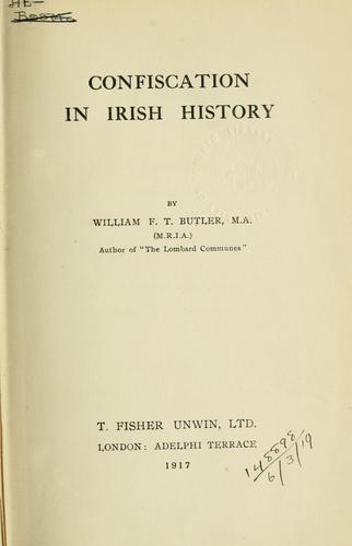 Cover for Confiscation in Irish history