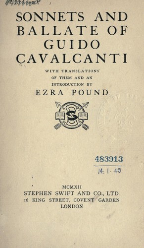 Cover for Sonnets and ballate
