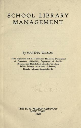 Cover for School library management