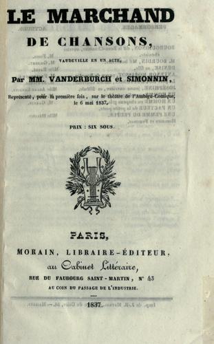 Cover for Le marchand de chansons