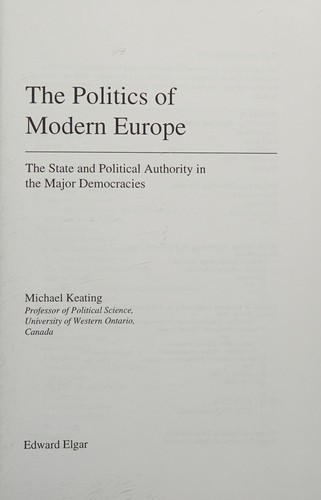 Cover for The politics of modern Europe
