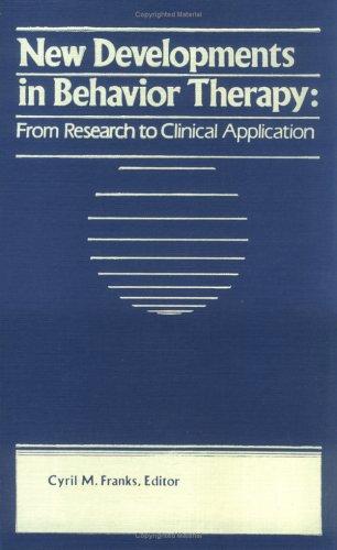 Cover for New Developments in Behavior Therapy
