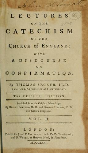 Cover for Lectures on the Catechism of the Church of England