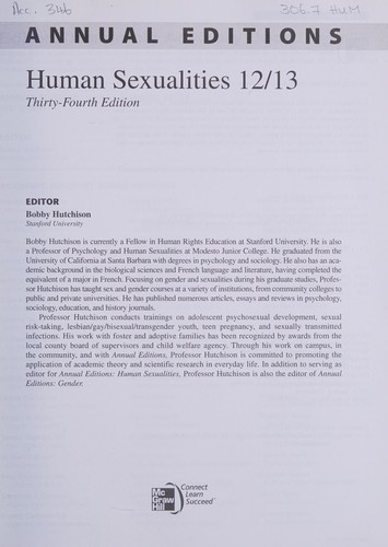 Cover for Human sexualities 12/13