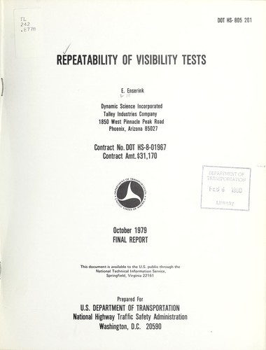 Cover for Repeatability of visibility tests