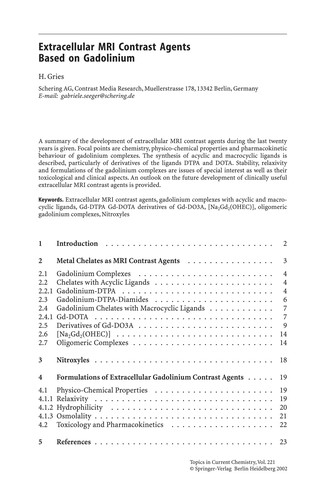 Cover for Contrast agents.