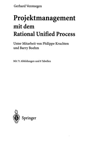 Cover for Projektmanagement mit dem Rational Unified Process