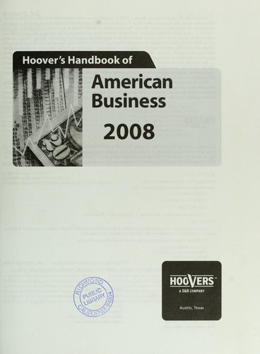 Cover for Hoover's Handbook of American Business 2008 (Hoover's Handbook of American Business)
