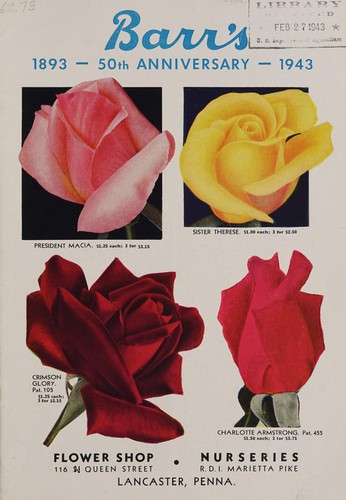 Cover for Barr's 1893-1943, 50th Anniversary