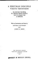 Cover for A Whitman disciple visits Tennyson