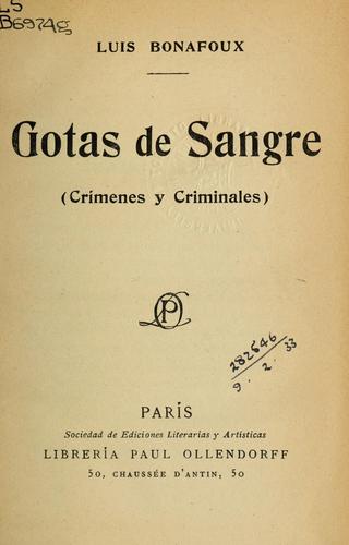 Cover for Gotas de sangre